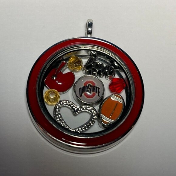 Ohio State Buckeyes NCAA Memory Charm Locket w/ 22 IN chain NEW - Picture 2 of 4